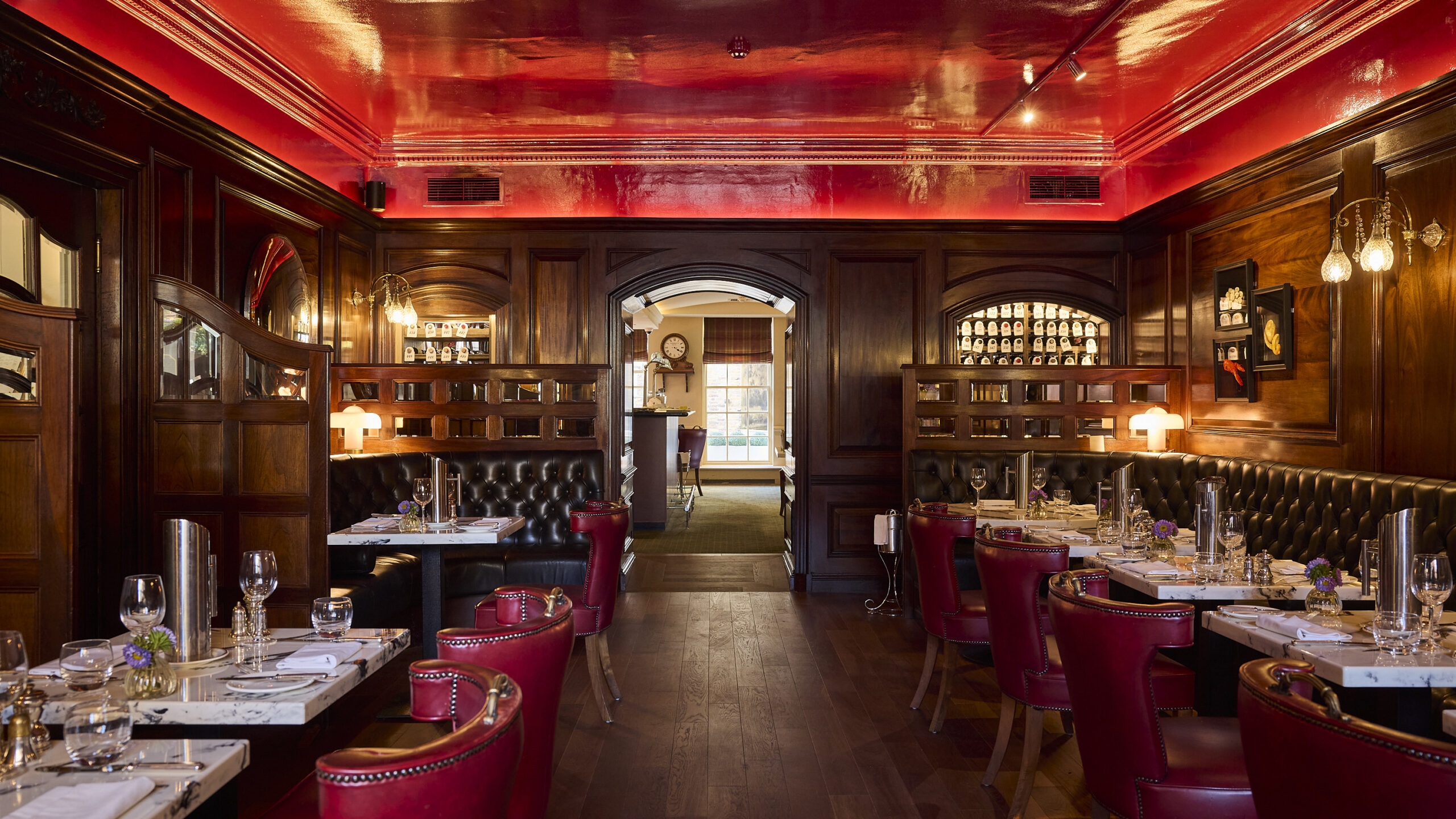 The Dining Room Restaurant at Durrant's Hotel in London